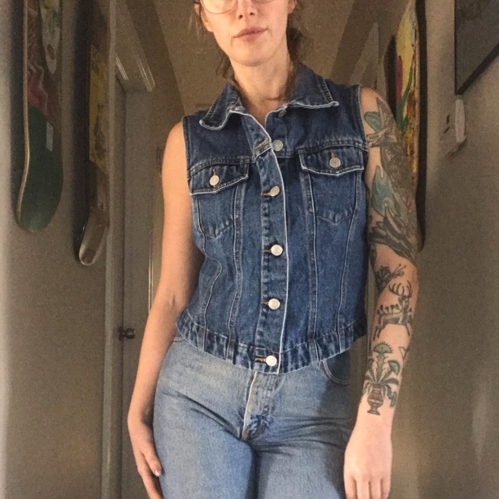 No Boundaries denim vest